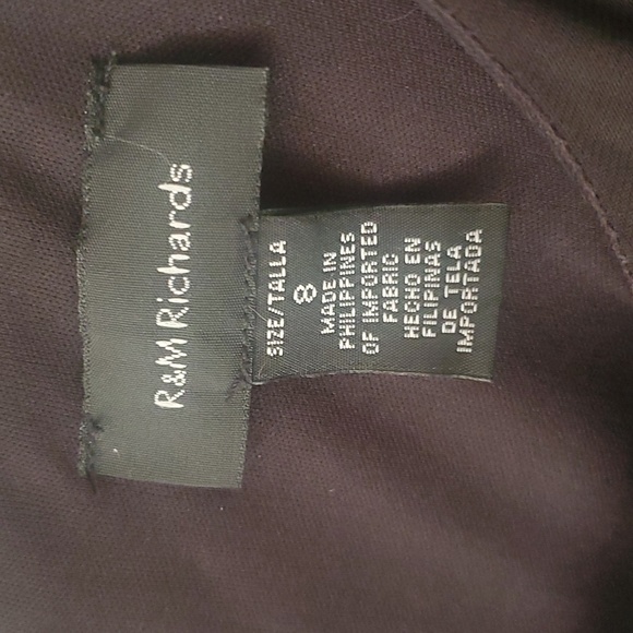 R&M Richards evening dress size 8 Black and teal blue - Picture 2 of 4